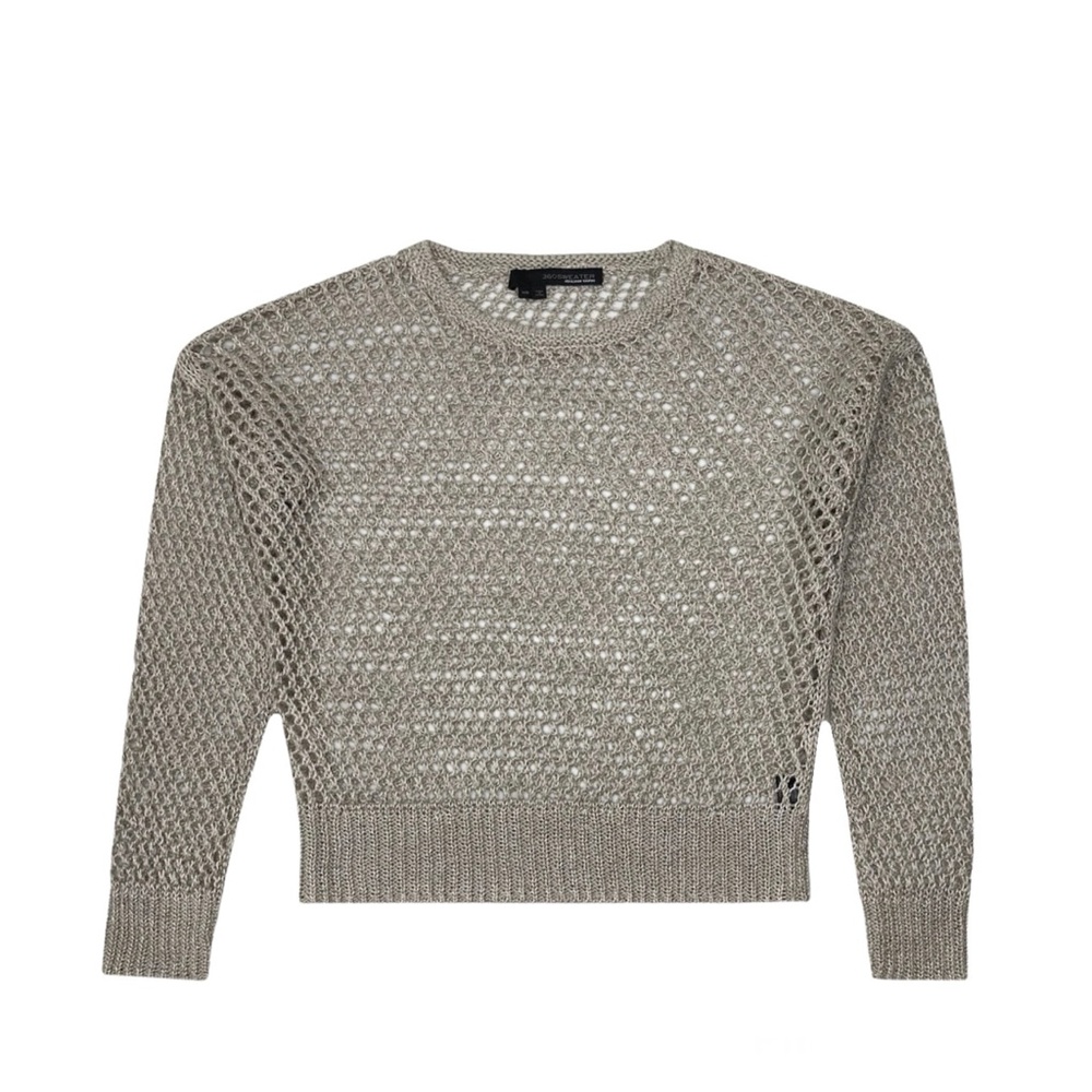 360 Cashmere Dove Open Stitch Linen Sweater